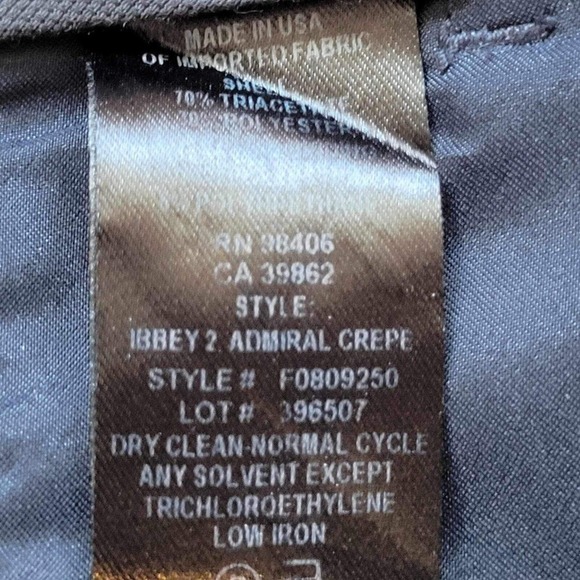 Theory Dress Pants Women’s Size 6 Blue Trousers Slacks Straight Stretch Crepe - Picture 7 of 9